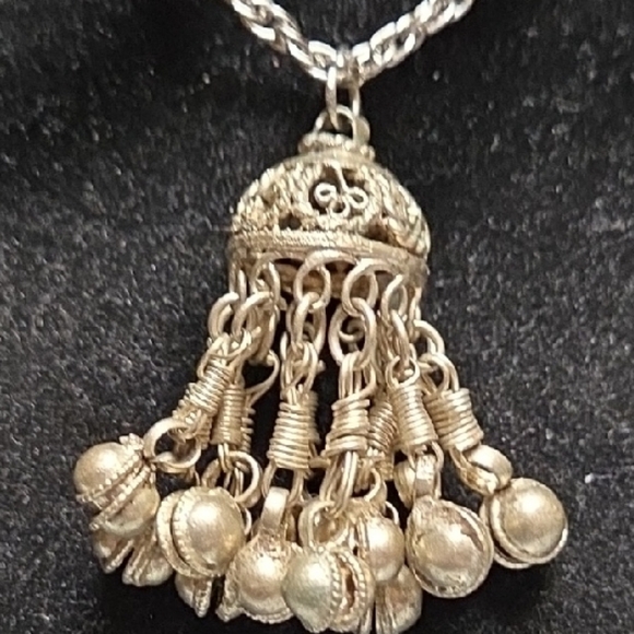 Source Unknown Jewelry - Silver Tassel Pendant Necklace